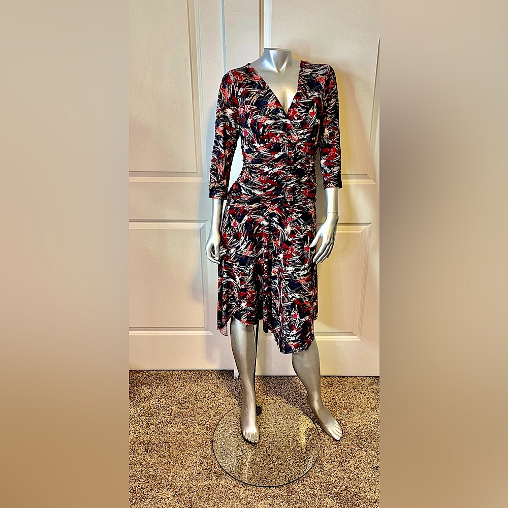 Women’s dress AGB pointed hem red,black